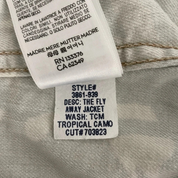 Mother Denim Women’s The Fly Away Jacket Tropical Camo Green Size XS Spring - Picture 13 of 16